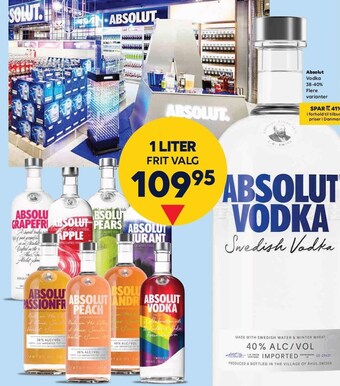 BorderShop Absolut vodka tilbud