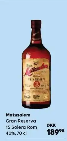 BorderShop Matusalem gran reserva 15 solera rom tilbud