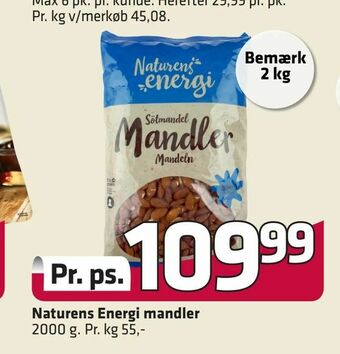 Fleggaard Naturens Energi mandler tilbud
