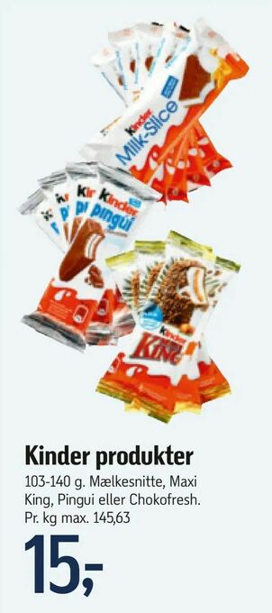 Føtex Kinder produkter tilbud