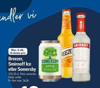 Føtex Breezer, Smirnoff Ice eller Somersby tilbud