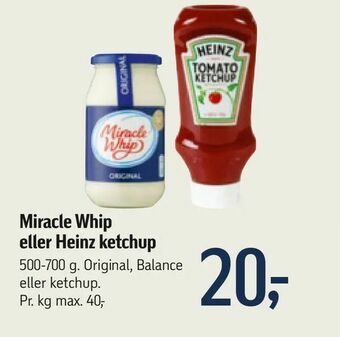 Føtex Miracle Whip eller Heinz ketchup tilbud