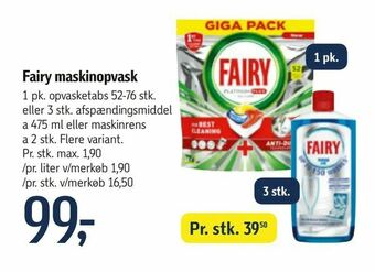 Føtex Fairy maskinopvask tilbud