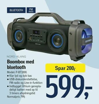 Føtex Boombox med bluetooth tilbud