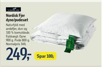 Føtex Nordisk Fjer dyne/pudesæt tilbud