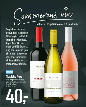 Føtex Trapiche Pure tilbud