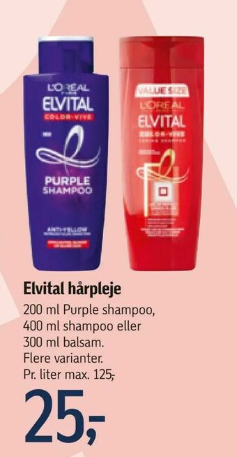 Føtex Elvital hårpleje tilbud