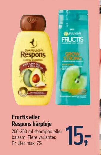 Føtex Fructis eller Respons hårpleje tilbud