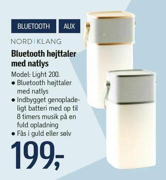 Føtex Bluetooth højttaler med natlys tilbud