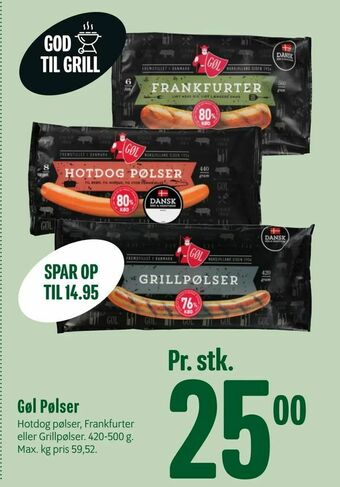 Min Købmand Gøl Pølser tilbud