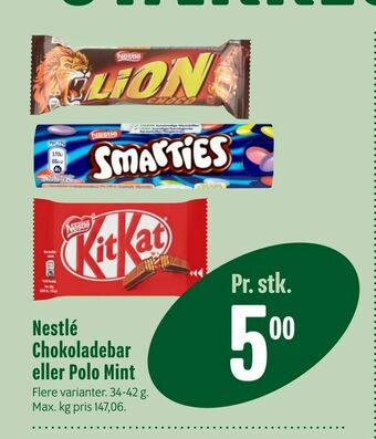 Min Købmand Nestlé Chokoladebar eller Polo Mint tilbud