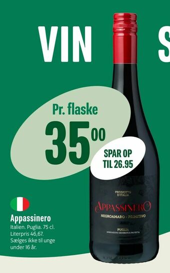 Min Købmand Appassinero tilbud