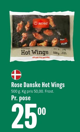 Min Købmand Rose Danske Hot Wings tilbud