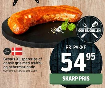 SPAR Gestus XL spareribs af dansk gris med trøffel og pebermarinade tilbud