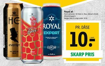 SPAR Royal øl tilbud