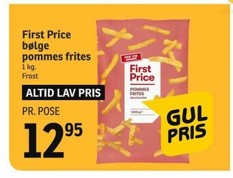 SPAR First Price bølge pommes frites tilbud