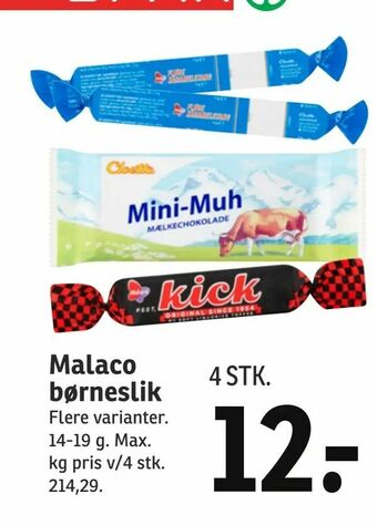 SPAR Malaco børneslik tilbud