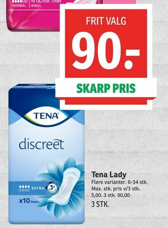 SPAR Tena Lady tilbud