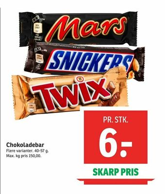 SPAR Chokoladebar tilbud