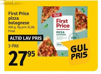 First Price pizza bolognese