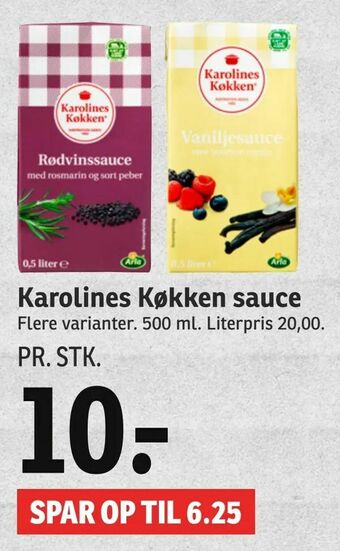 SPAR Karolines Køkken sauce tilbud
