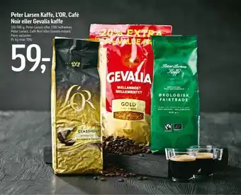 Føtex Peter larsen kaffe, l'or, café noir eller gevalia kaffe tilbud