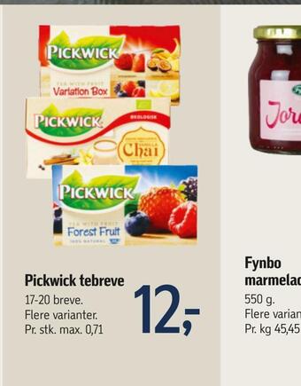 Føtex Pickwick tebreve tilbud