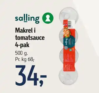 Føtex Makrel i tomatsauce 4-pak tilbud