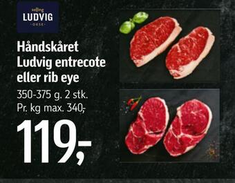 Føtex Håndskåret ludvig entrecote eller rib eye tilbud