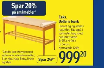 Føtex Dolleris bænk tilbud