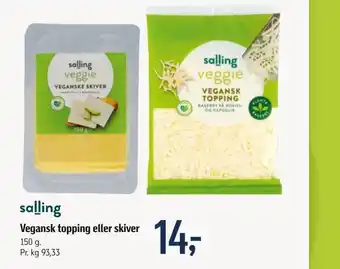 Føtex Vegansk topping eller skiver tilbud