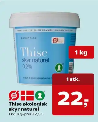 SuperBrugsen Thise økologisk skyr naturel tilbud