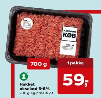 Kvickly Hakket oksekød 5-8% tilbud