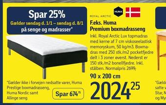 Føtex Huma premium boxmadrasseng tilbud