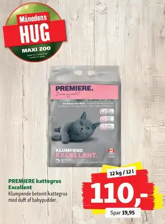 Maxi Zoo Premiere kattegrus excellent tilbud