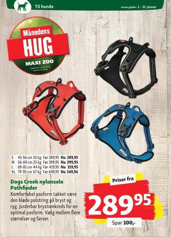 Maxi Zoo Dogs creek nylonsele pathfinder tilbud