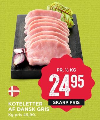 MENY Koteletter af dansk gris tilbud