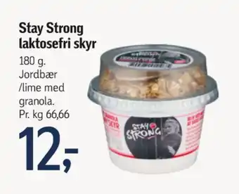 Føtex Stay strong skyr strawberry & lime med granola tilbud
