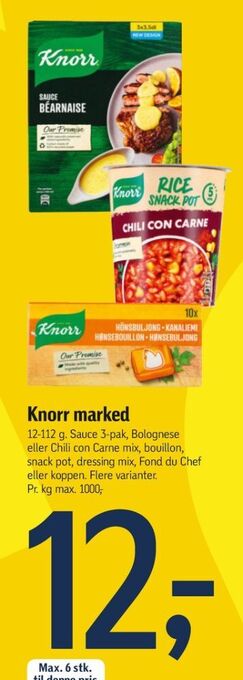 Føtex Knorr sauce pulver tilbud