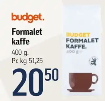 Føtex Budget kaffe formalet tilbud