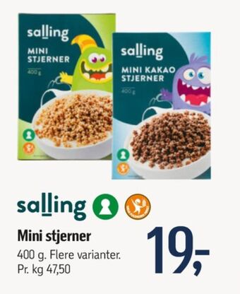 Mini kakao stjerner morgenmadsprodukt