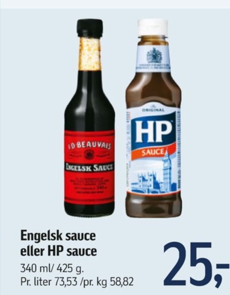 Hp sauce sauce flydende tilbud hos Føtex