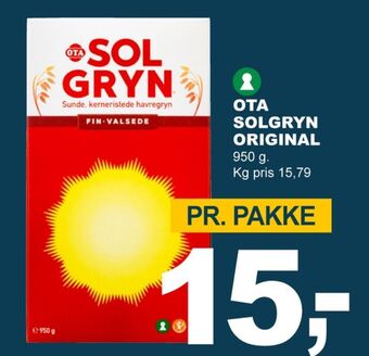 Ota sol gryn havregryn
