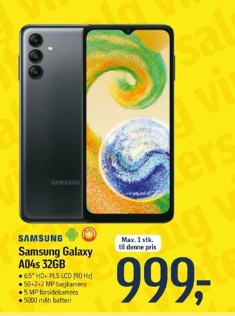 Føtex Samsung galaxy a04s mobiltelefon tilbud