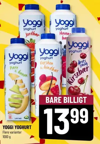 Løvbjerg Yoggi yoghurt jordbær tilbud