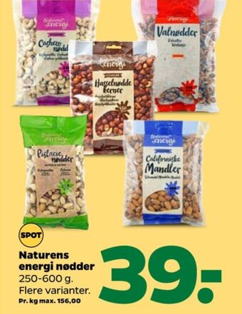 Netto Naturens energi pistacienødder tilbud