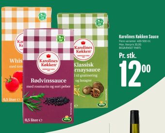 Min Købmand Karolines sauce flydende tilbud