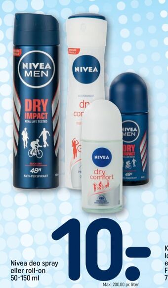 REMA 1000 Nivea deospray tilbud