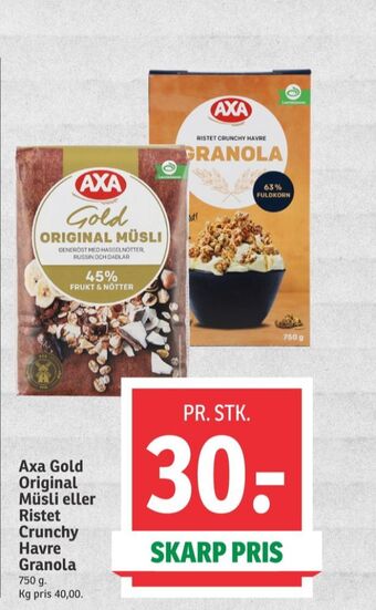 SPAR Axa granola tilbud