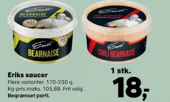 Eriks saucer sauce flydende